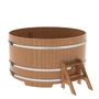 Купель BentWood круглая из дуба (D=1,80 м.), h=1 м. Натуральная Премиум для сауны фото - 1 BentWood круглая из дуба (D=1,80 м.), h=1 м. Натуральная Премиум купель фото фото - 1
